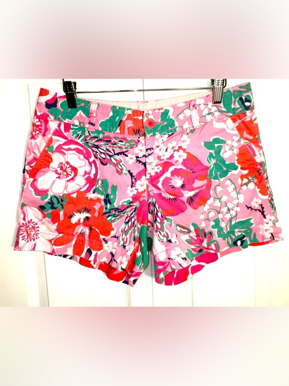 Lilly Pulitzer Callahan Short A Thing Called Love Floral Chino Resort 5" Sz 8